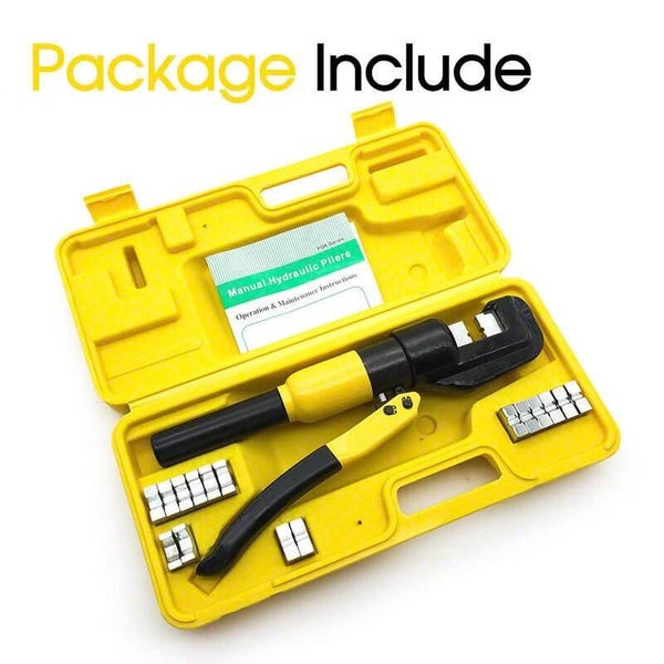8 Ton Hydraulic Terminal Crimper Cable Wire Force Tool Kit 9 Die 4mm-70mm Carousel 10