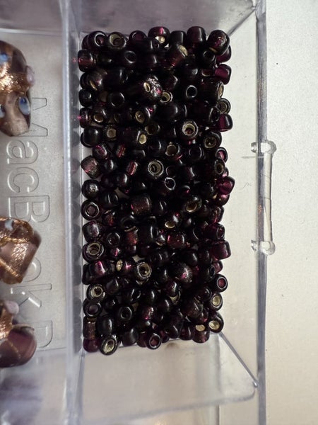 PURPLE glass beads, various sizes, styles and designs.63003355328259113