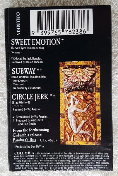 AEROSMITH Sweet Emotion: ReMix!! ORIG1990 US CassingleEP: with 3xRemixes!! New!! Carousel 2