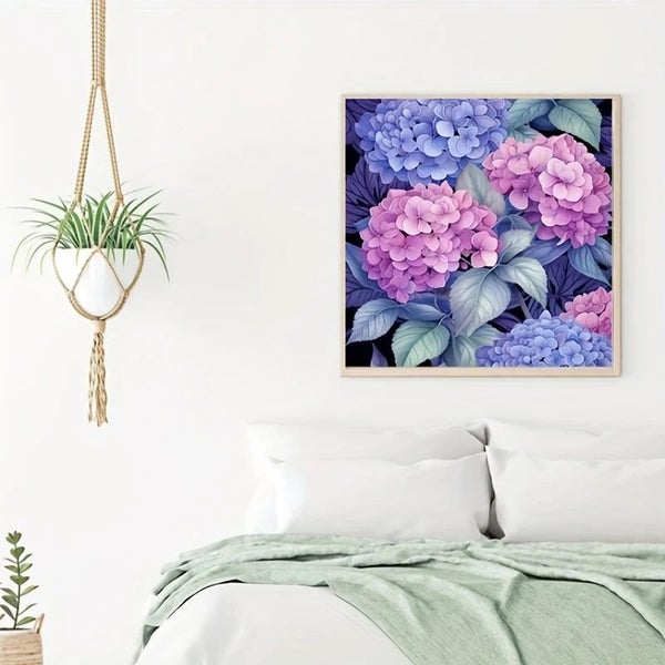 40x40cm Hydrangea Diamond Art Kit Carousel 1