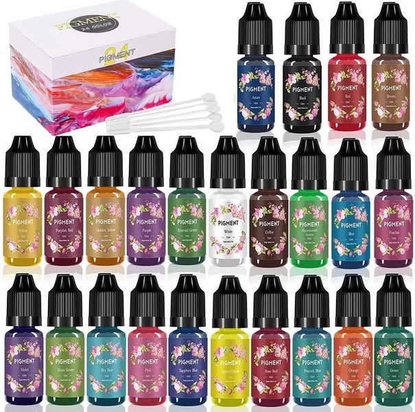 24pcs Epoxy Resin Pigment Resin Dye Colorant Carousel 1