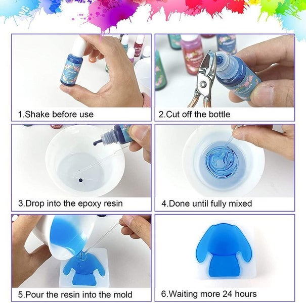 24pcs Epoxy Resin Pigment Resin Dye Colorant64233042397313111