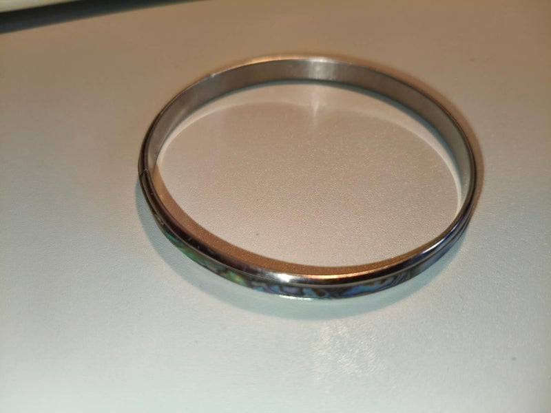 Paua Steel Bangle 8mm x 73mm Carousel 2
