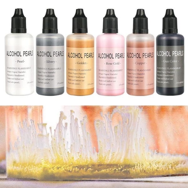 6pcs Metallic Resin Pigment Resin Dye Alcohol Inks Kit64194548419457110