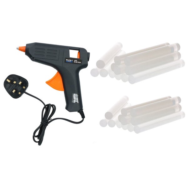 40 Watt Hobby Modelling Glue Gun Hot Melt Gluing Heat Electric Trigger + 22 Glue Carousel 1