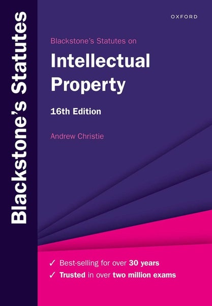 Blackstone's Statutes on Intellectual Property by Prof Andrew Christie - Paperba Carousel 1