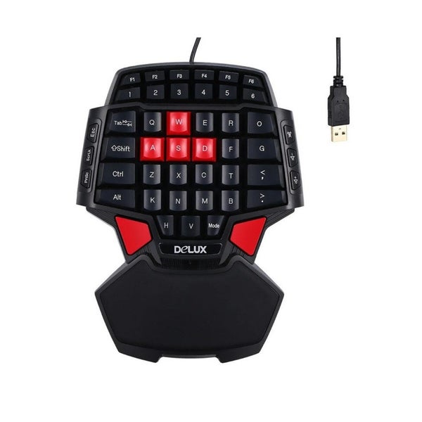 Hod Health & Home One Single Hand Usb Wired Gamer Keyboard Carousel 6