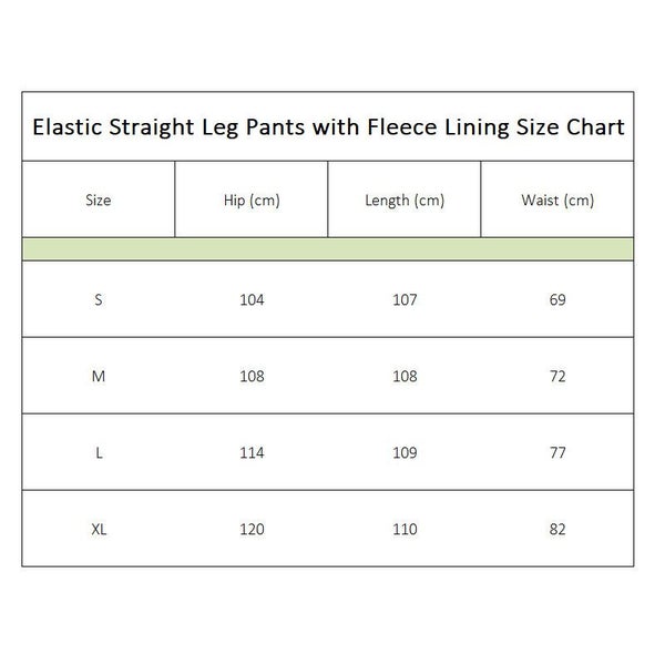 Elastic Straight Leg Pants with Fleece Lining Carousel 16