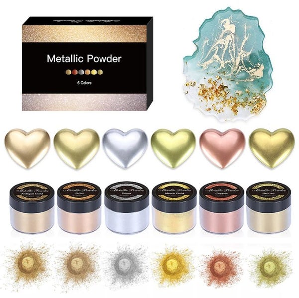 6 Metallic Pigment Powder Cosmetic Soap Nail Candle Pigment629832594644511128