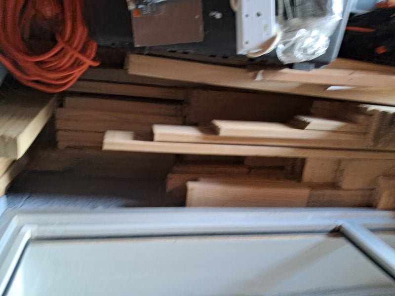 off cuts of wood, and some balustrades left over from renovation Carousel 2