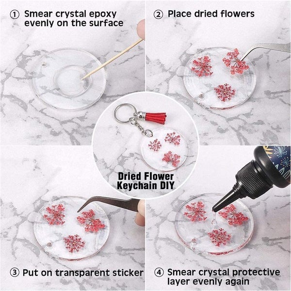 Acrylic Circle Discs Keychain Blanks Vinyl Making Kit64539662017155112