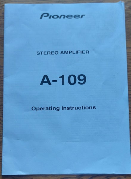 Pioneer A - 109 Stereo integrated Amplifier Carousel 3