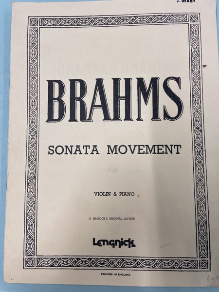 Brahms Sonata Movement for Violin/Piano (Second Hand) Carousel 1