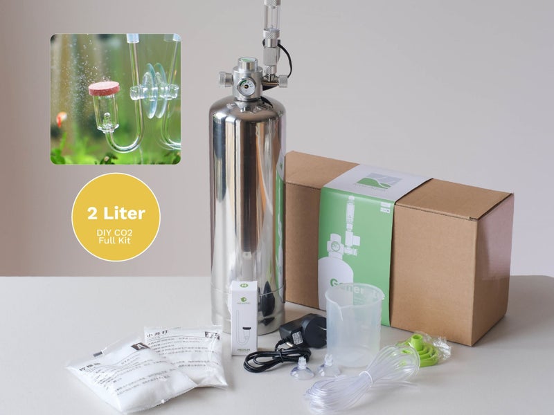 Kiwi Aqua 2Litre DIY Co2 Stainless Bottle Full Kit Carousel 1
