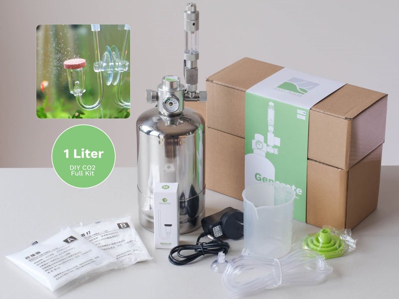 Kiwi Aqua 1Litre DIY CO2 Stainless Bottle Full Kit Carousel 2