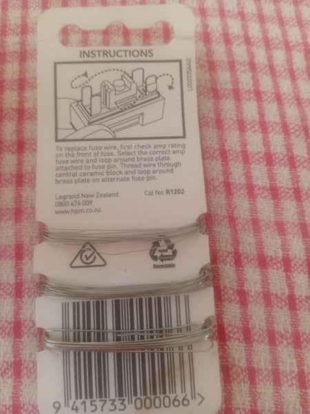 Hpm fuse wire 5, 10 and 15 amp Carousel 2