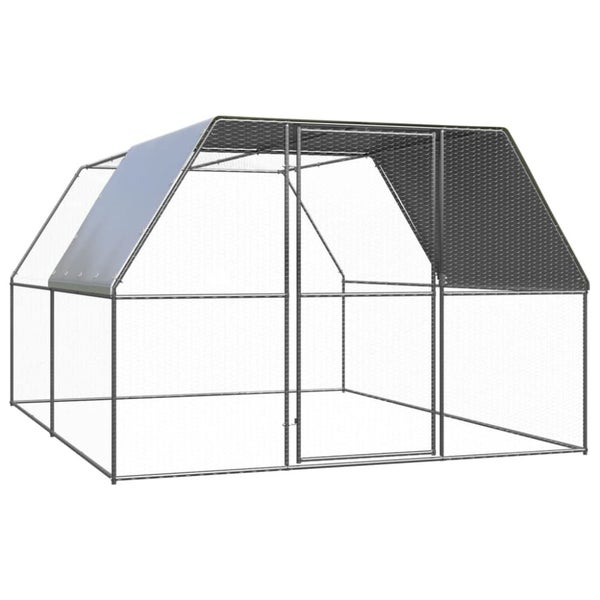 Outdoor Chicken Cage 3x2x2 m Galvanised Steel Tbnktxa Carousel 1
