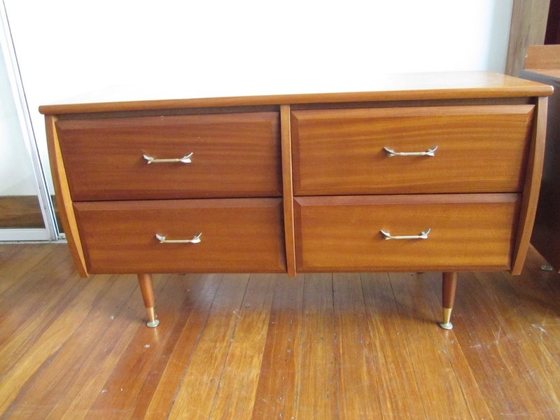 RETRO SOLID MAHOGANY BEDROOM SUITE 1960`S Carousel 2