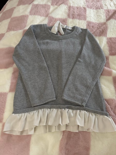 JAMIE KAY GREY MARLE FRILL KNIT JUMPER Carousel 1