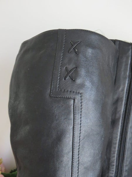 SOFT FLEX, BY FABIA, TALL BLACK LEATHER BOOTS, SZ 40, (9) Carousel 2