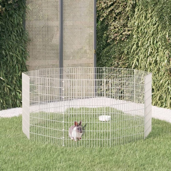 10-panel Rabbit Cage 54x80 Cm Galvanised Iron Oiopik Carousel 1