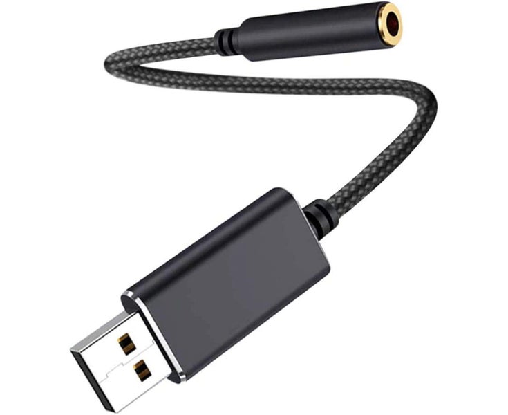 USB To 3.5mm Audio Jack Adapter,USB External Sound Card Audio Adapter Carousel 1