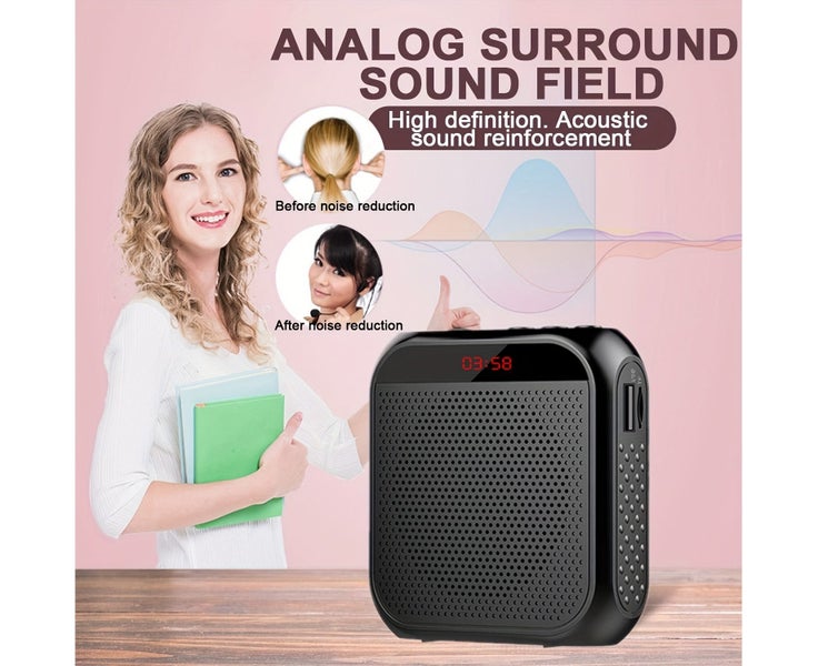 Portable Voice Amplifier With Wired Microphone Headset, USB Rechargeable Spea Carousel 2