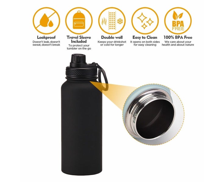1L Stainless Steel Sports Water Bottle, Large-Capacity Thermos Bottle, Port Carousel 2