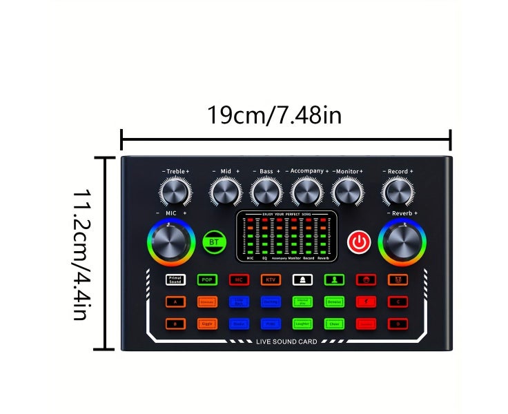 Karaoke sound card, 3-speed volume adjustment, TYPE-C charging, USB externa Carousel 7
