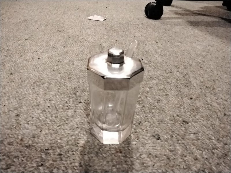 Glass jar, plastic spoon and metal lid Carousel 2