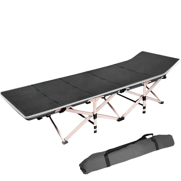 Bargene Camping Portable Stretcher Single Foldable Folding Bed Mattress Recliner Carousel 1