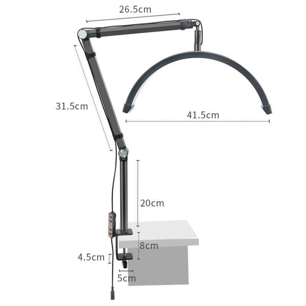 Parallel Deals Beauty Light For Eyelash Techs 16 Inch_White Makeup Mirrors Carousel 2