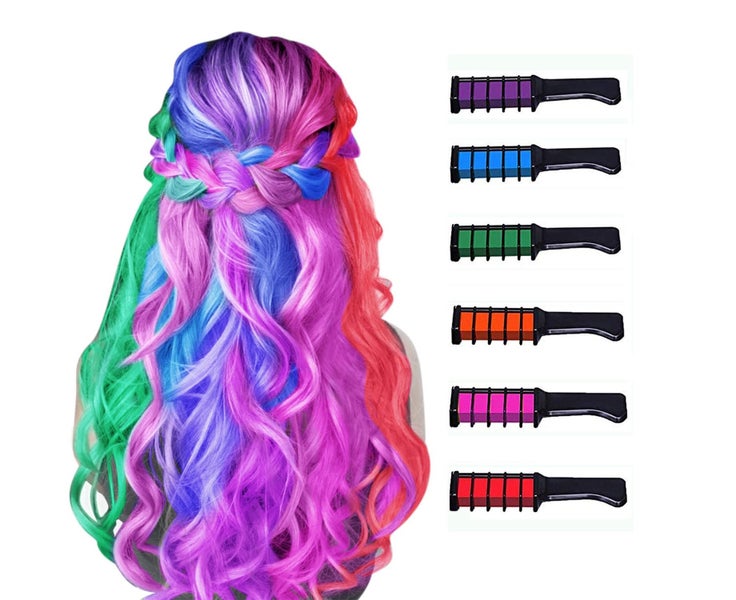 6 Color Temporary Bright Hair Chalk Comb Set810 11 12 year old girl B Carousel 1