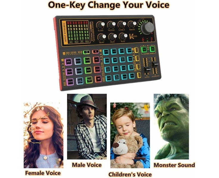 Sound Effect Board for Streaming, Voice Changer Beat Maker with Sound Mixer Carousel 2