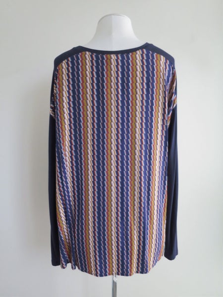 KETZ-KE (NZ) *Boho Patterns Printed Chiffon & Contrast L/Sleeves Top* 12/M Carousel 3