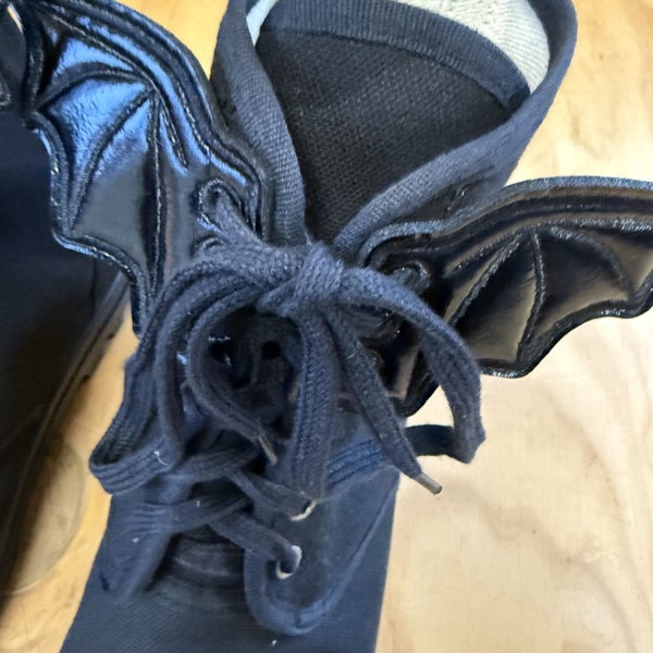 Black Canvas Hi Top Bat/Goth BootsSize 40 Carousel 2