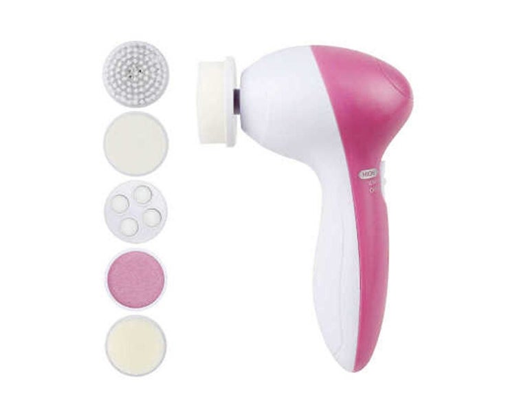 Facial Cleansing Brush,5 Brush Heads In One Set For Easy-Carrying And Differe Carousel 2