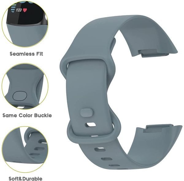 Fitbit Charge 5 Silicone Strap LunarWhite Carousel 2