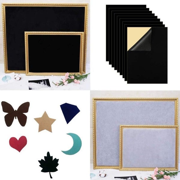 10pcs Velvet Box Drawer Liner DIY Craft Self Adhesive Back Felt Sheets64185351205379112