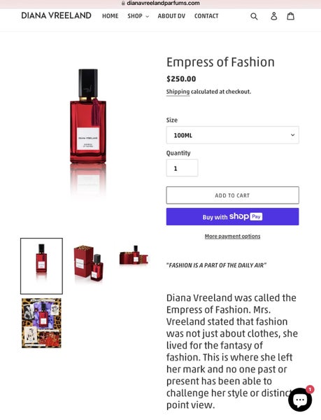 Niche fragrance Diana Vreeland Empress of Fashion 100mls EDP62863869379969114