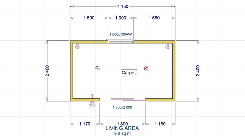 Transportable Cabin (4.1 × 2.4) on braked tandem trailer Carousel 11