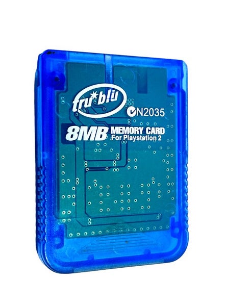 Tru Blu PlayStation 2 Memory Card (PS2) Translucent Blue Carousel 1