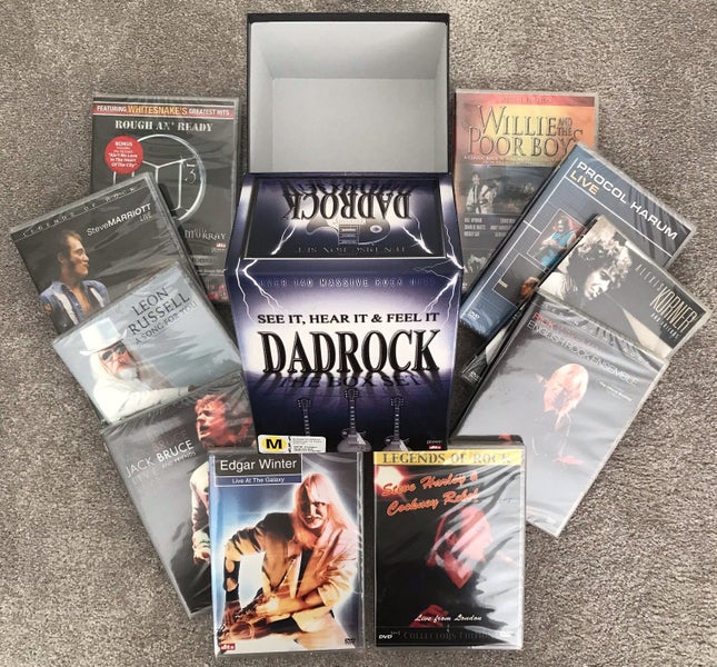 DADROCK, The Box Set dvds. 10 X DVDs Boxed Set. Very Rare. MINT. Sealed DVDs. Carousel 1