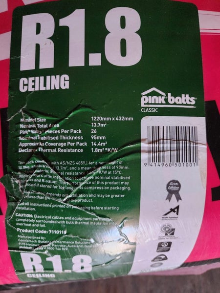 Ceiling Insulation Pink batts R1.8 Carousel 3