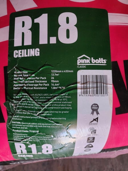Ceiling Insulation Pink batts R1.8 Carousel 2