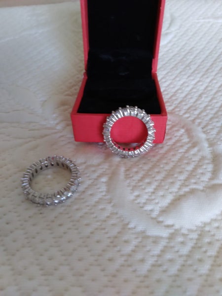 ####BEAUTIFUL SILVER/DIAMANTE RINGS#### Carousel 1