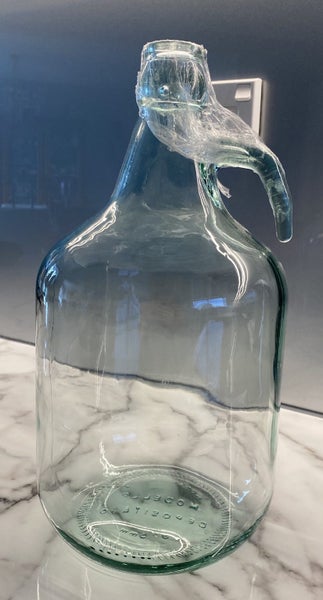 Never Used Large 5 Litre Glass Flagon / Bottle - Home Brew? Carousel 1