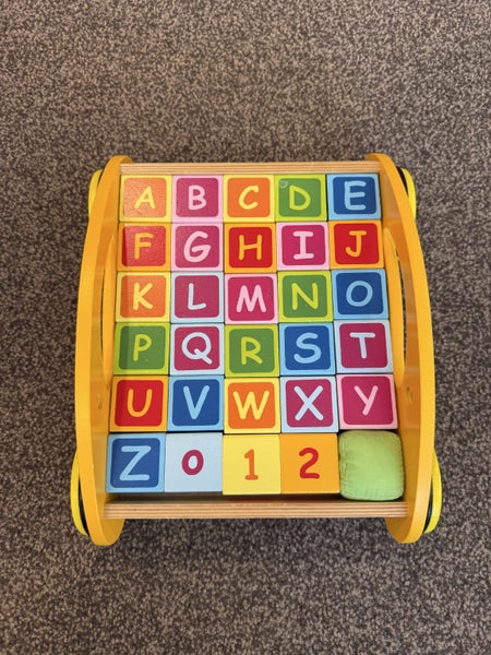 Baby Walker With Blocks (natural wood) Carousel 2