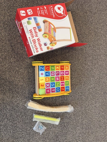 Baby Walker With Blocks (natural wood) Carousel 5