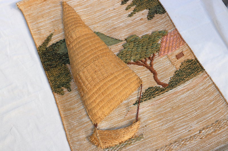 Large Vintage Hand Woven Wall Art - Australian Meyer Carousel 2